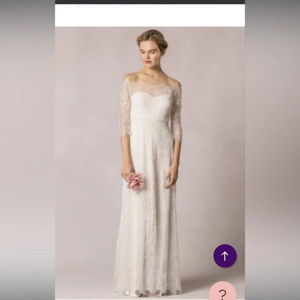NEW BHLDN JENNY YOO CANDELA LACE WEDDING DRESS GOWN - Picture 4 of 13